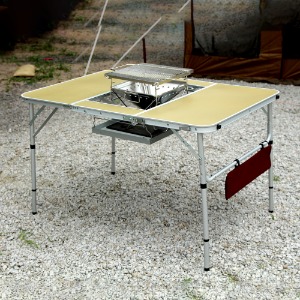 미르카 3폴딩 알루미늄 바베큐 테이블 BBQ 캠핑 테이블